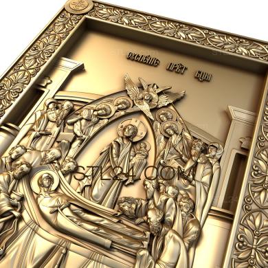 Иконы (Успение Пресвятой Богородицы, IK_1560) 3D модель для ЧПУ станка